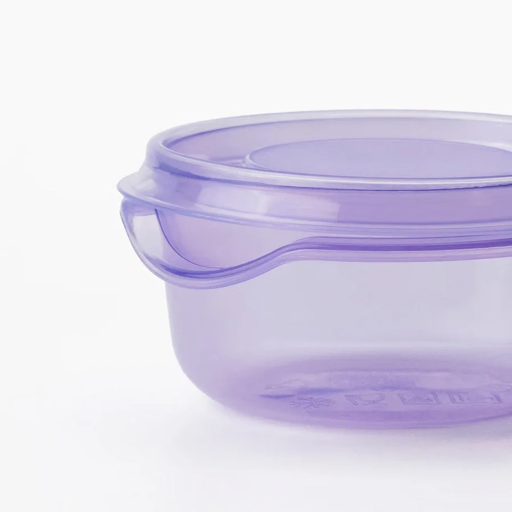 🍒🍒 IKEA PRUTA Small Round Purple Plastic Food Containers, Set of 3
